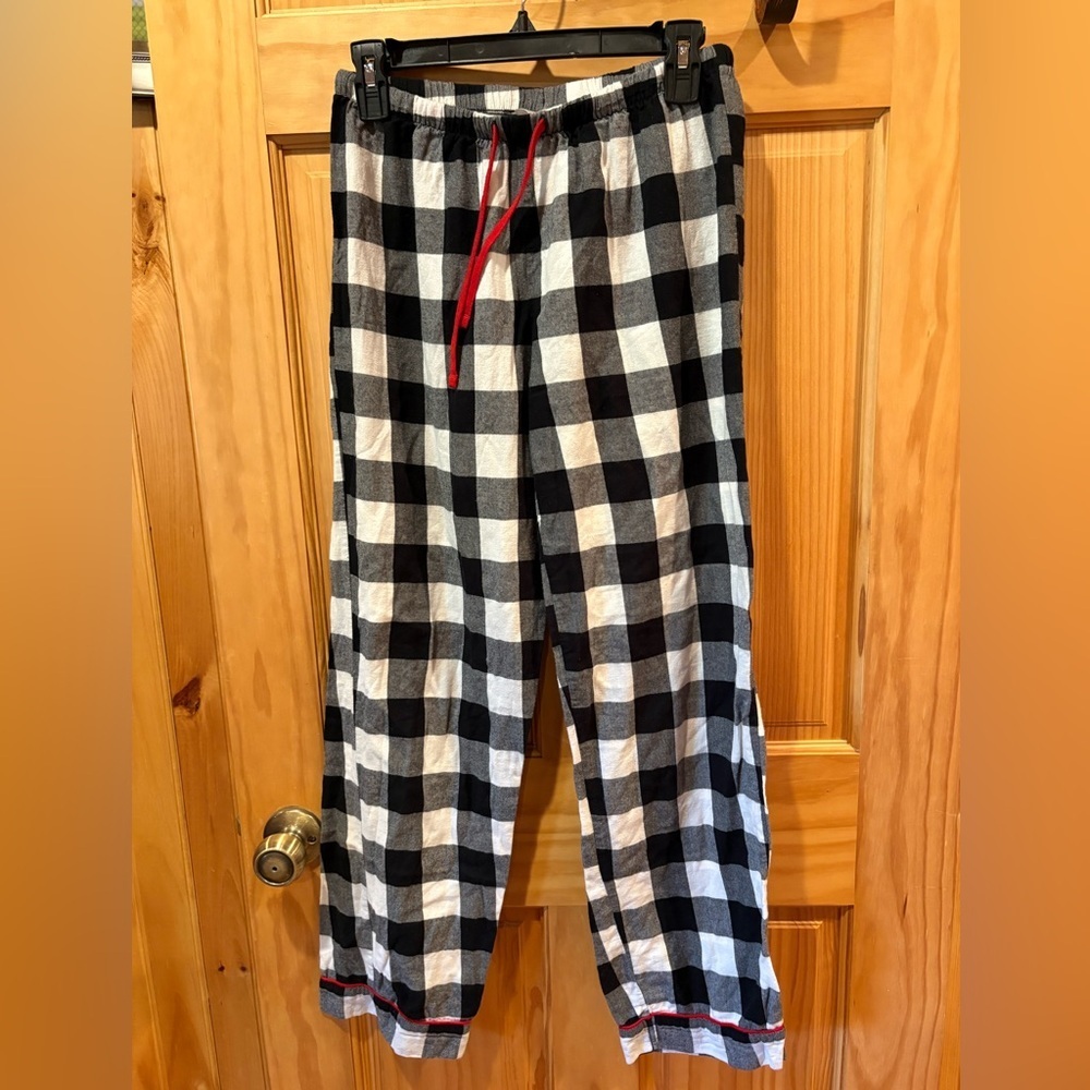 Wondershop Black and White buffalo check/red piping  Pajama Set women’s XS - Picture 4 of 16